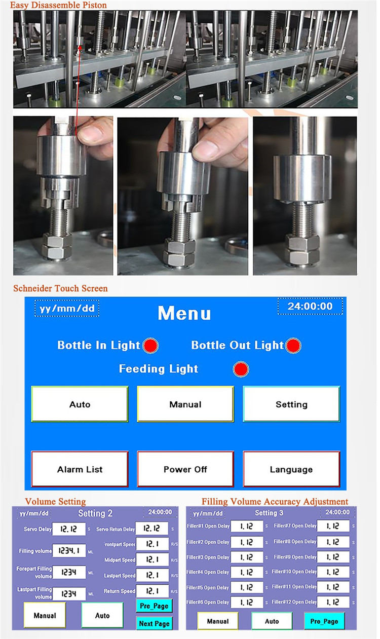 Masina de umplere automata a sticlelor cu servomotor 6
