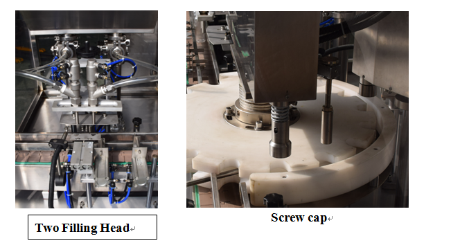 Mașină de umplere și capsulare a lichidului cu sticlă KPGX-1 pentru medicamente