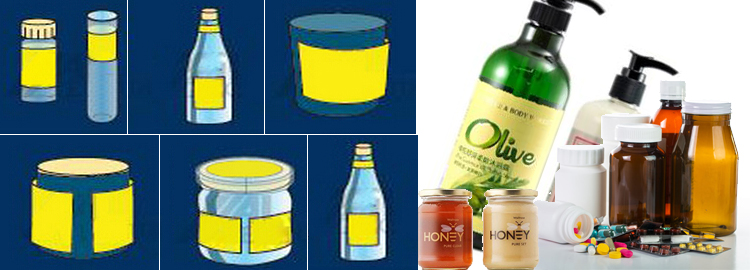 T Masina automata de etichetare a containerului rotund de tip vertical