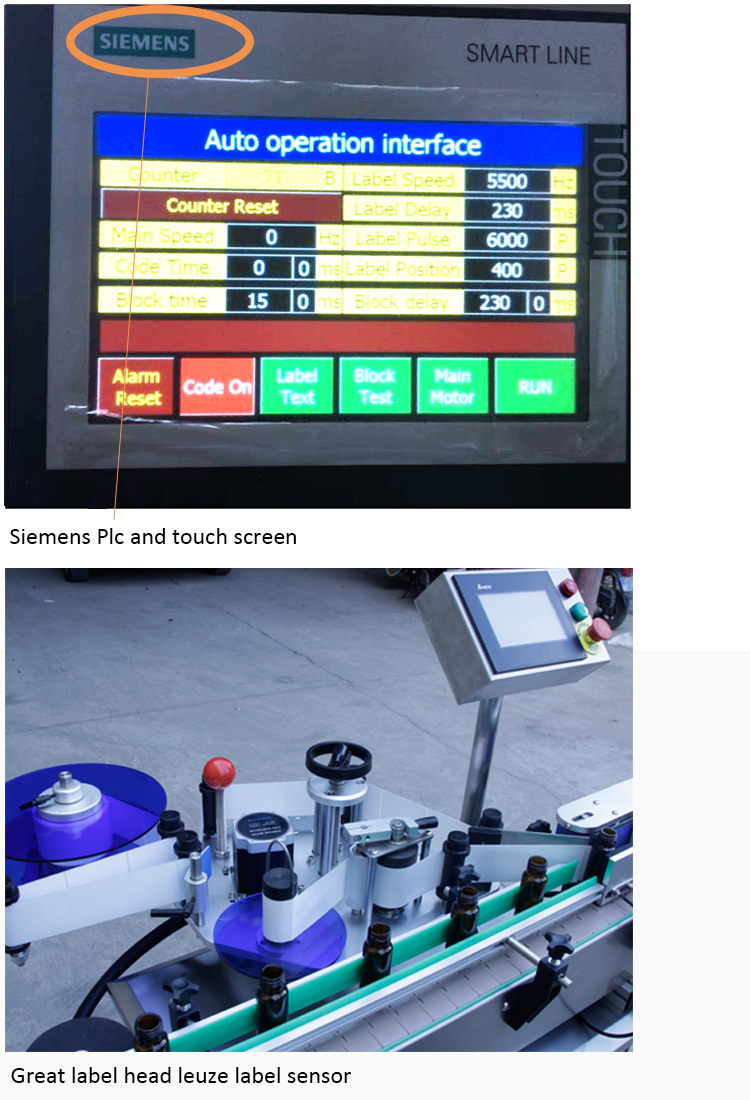 Etichetă automată rotundă pentru ambalarea sticlelor
