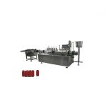 Sticlă mică de picături de ochi, mașină de umplere a lacurilor de unghii și mașină de acoperire